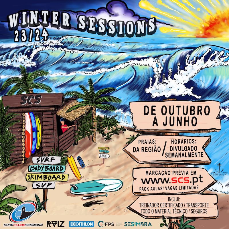 Winter Sessions - Aula de Surf e Bodyboad - Domingo dia 5 de novembro - Praia de Sesimbra