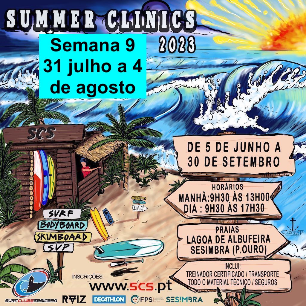 Summer Clinics - Semana 9 - Dia Inteiro (9h30 às 17h30) - 5 dias - Com Alimentação