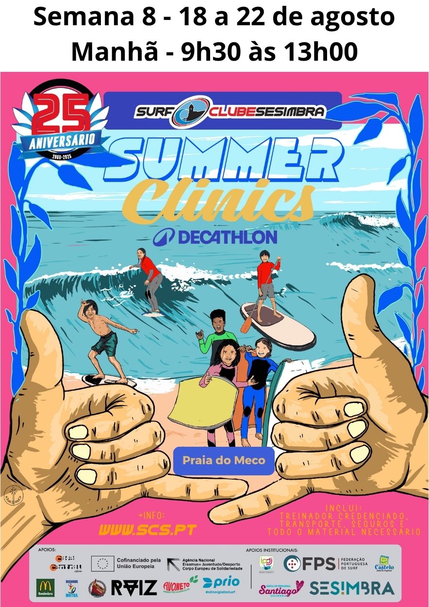 Summer Clinics - Semana 8 - 18 a 22 agosto - Manhã - 9h30 às 13h00