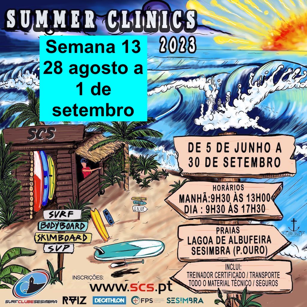 Summer Clinics - Semana 13 - Dia Inteiro (9h30 às 17h30) - 5 dias - Sem Alimentação