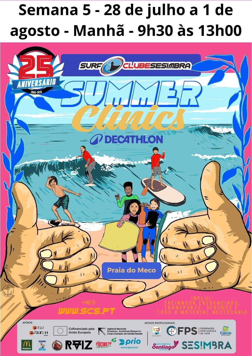 Summer Clinics - Semana 5 - 28 de julho a 1 agosto - Manhã - 9h30 às 13h00